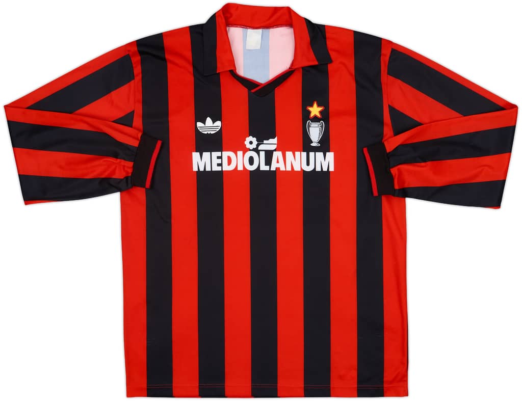 1990-91 AC Milan Home L/S Shirt - 9/10 - (XL)