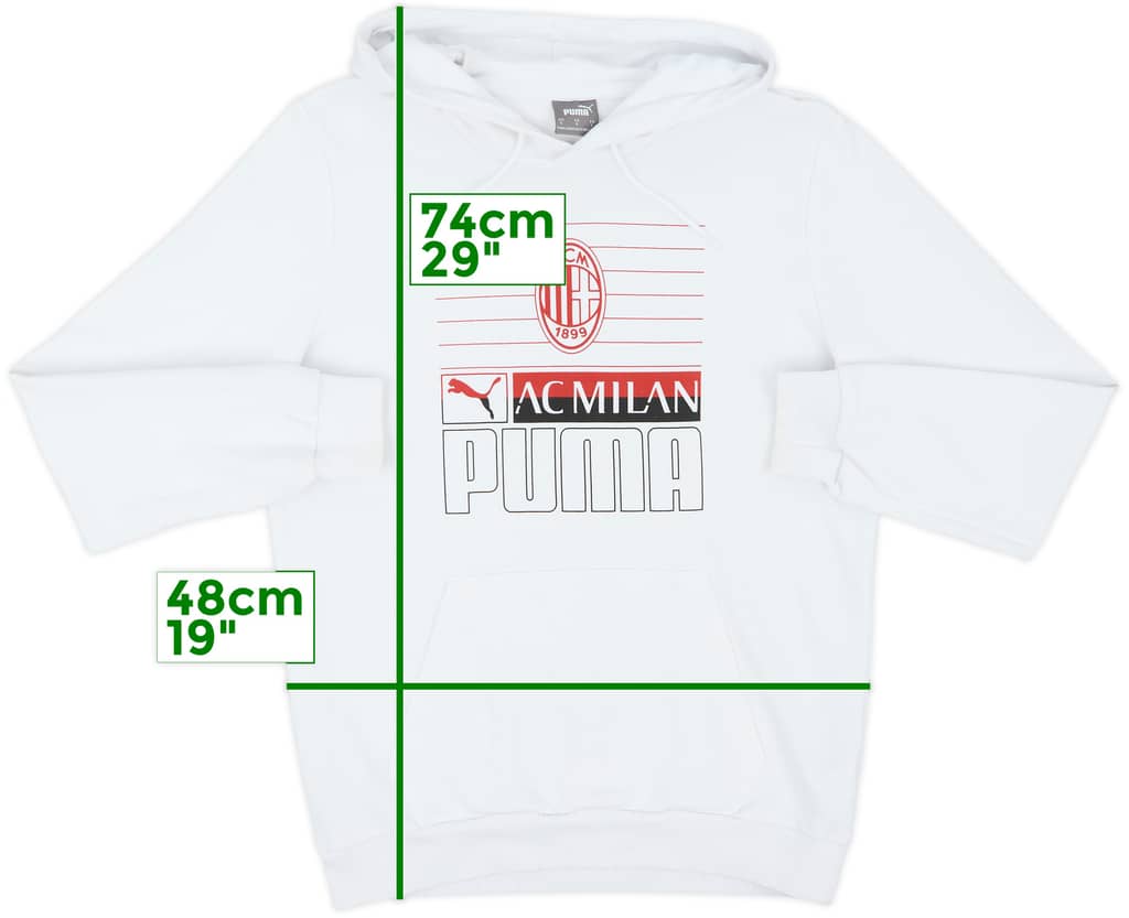 2022-23 AC Milan Puma Hooded Sweat Top - 8/10 - (S)
