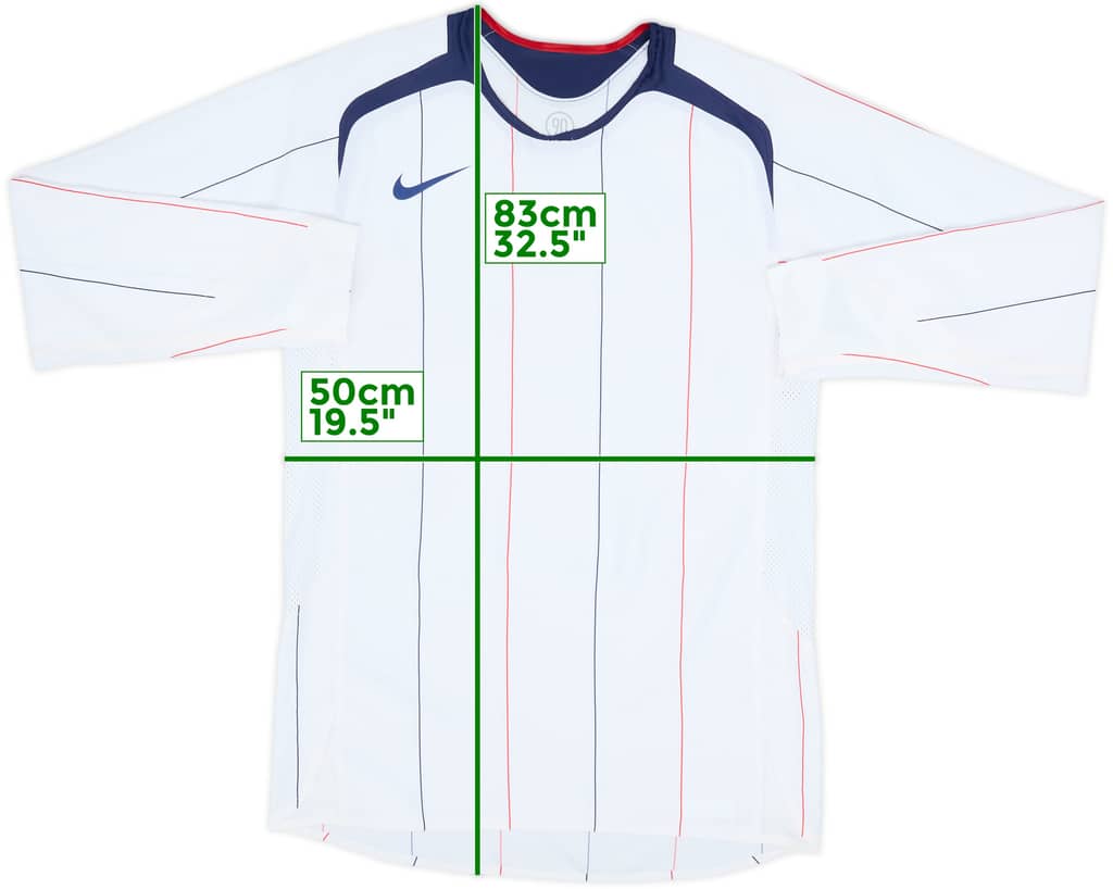 2005-06 Paris Saint-Germain Player Issue Away L/S Shirt - 8/10 - (M)