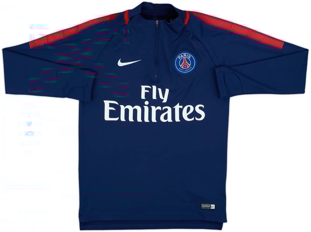 2017-18 Paris Saint-Germain Nike 1/4 Zip Training Top - 8/10 - (S)