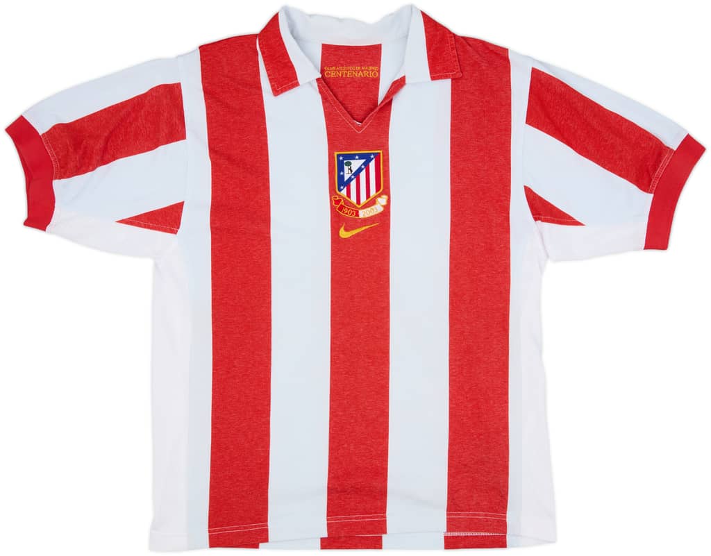 2003-04 Atletico Madrid Centenary Home Shirt - 8/10 - (S)