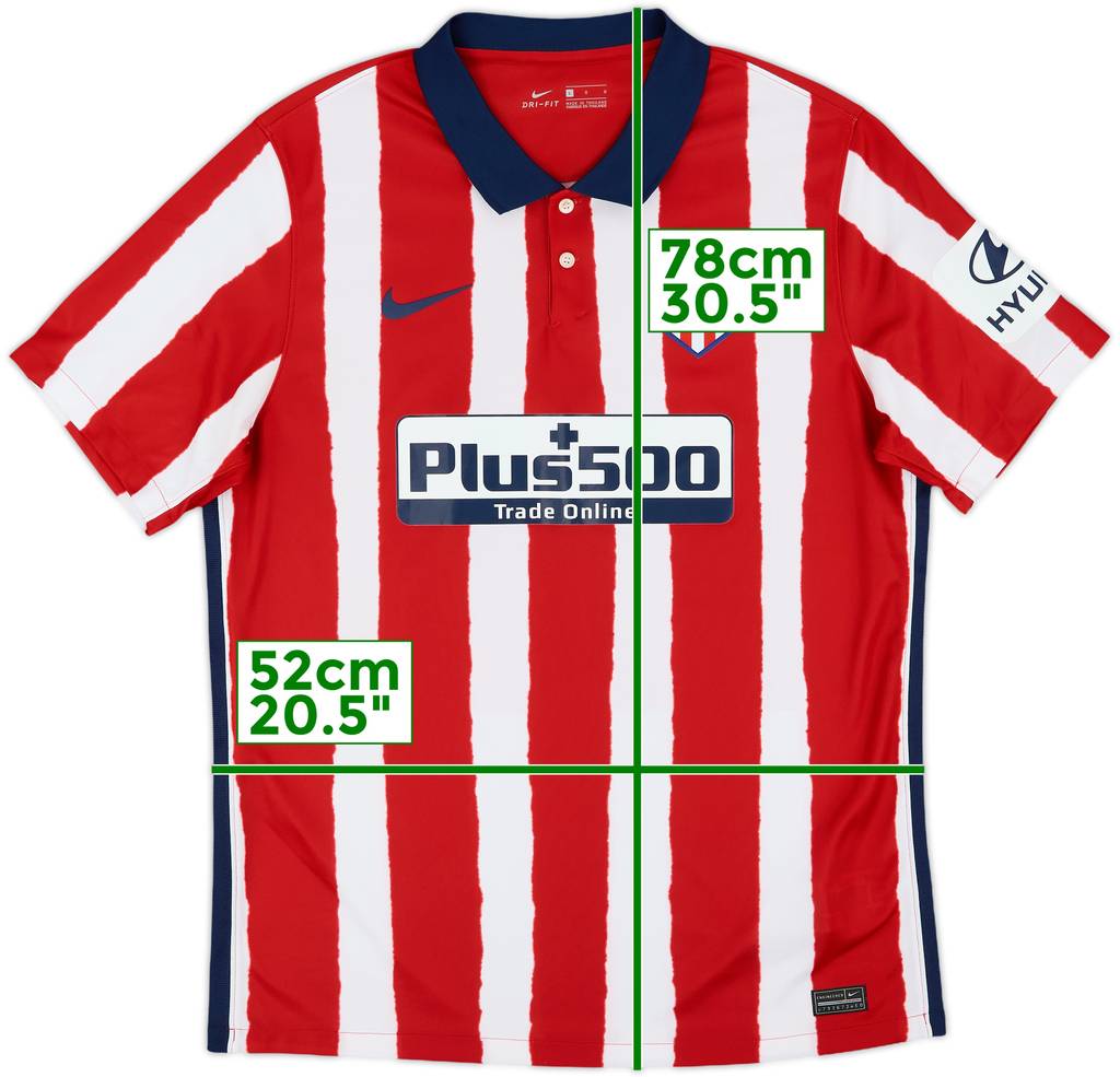 2020-21 Atletico Madrid Home Shirt - 9/10 - (L)