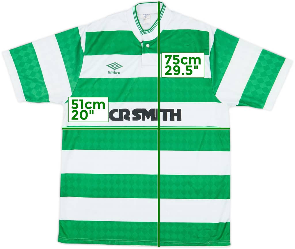 1987-89 Celtic Centenary Home Shirt - 8/10 - (M)