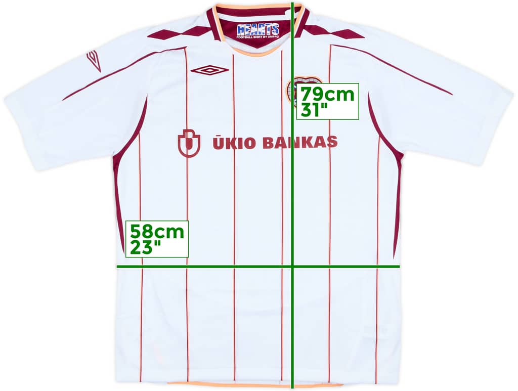 2007-08 Hearts Away Shirt - 8/10 - (XL)