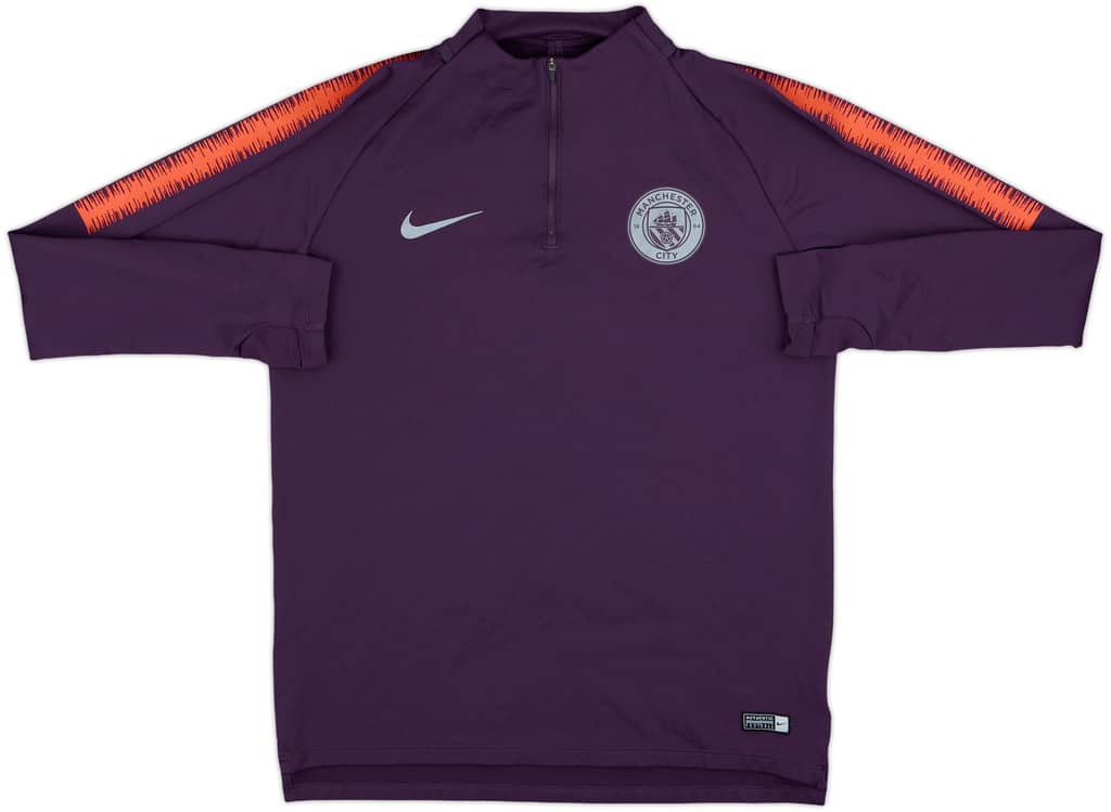 2018-19 Manchester City Nike 1/4 Zip Training Top - 8/10 - (L)