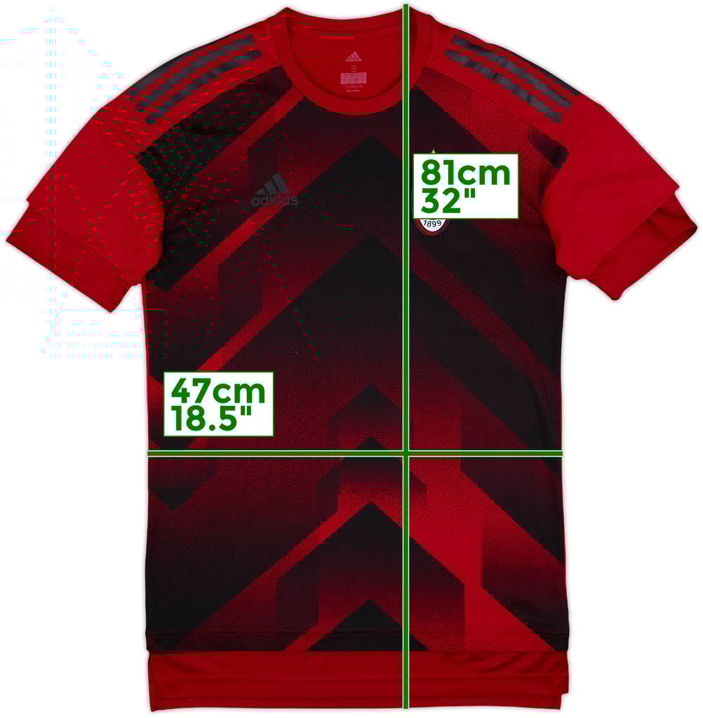 2017-18 AC Milan adidas Training Shirt - 8/10 - (S)
