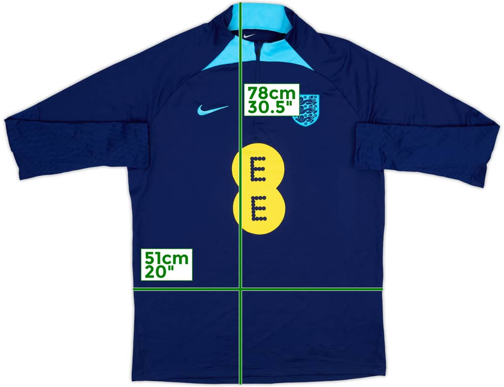 2022-23 England Nike 1/4 Zip Drill Top - 10/10 - (L)