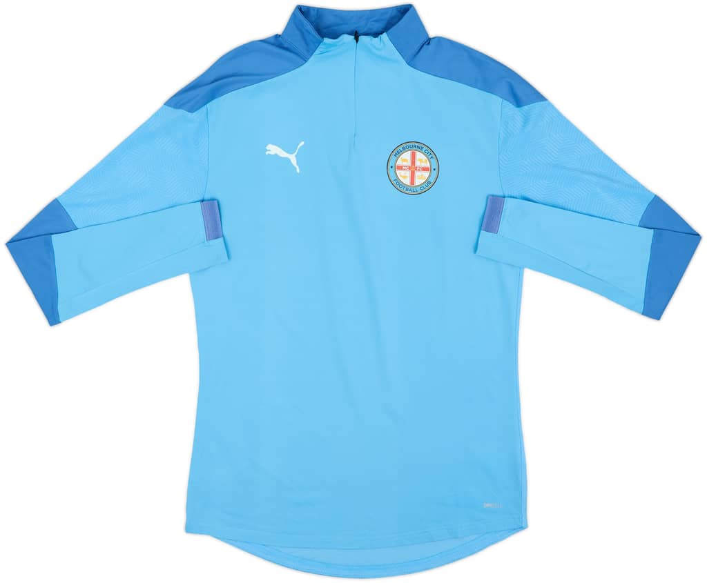 2021-22 Melbourne City Puma 1/4 Zip Training Top - 8/10 - (M)