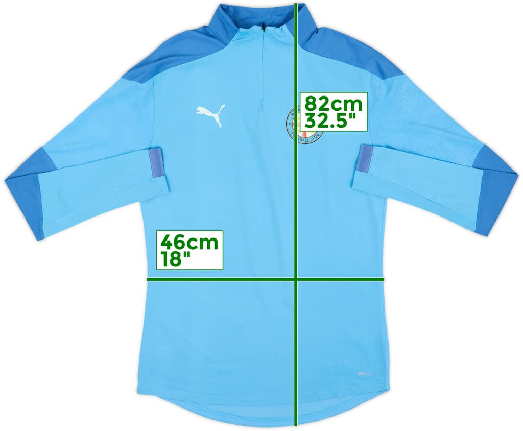 2021-22 Melbourne City Puma 1/4 Zip Training Top - 8/10 - (M)