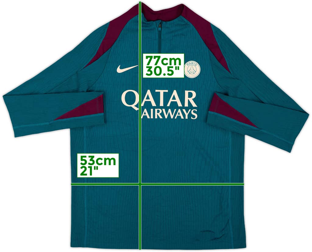 2024-25 Paris Saint-Germain Nike Dri-Fit ADV 1/4 Zip Drill Top - 10/10 - (L)