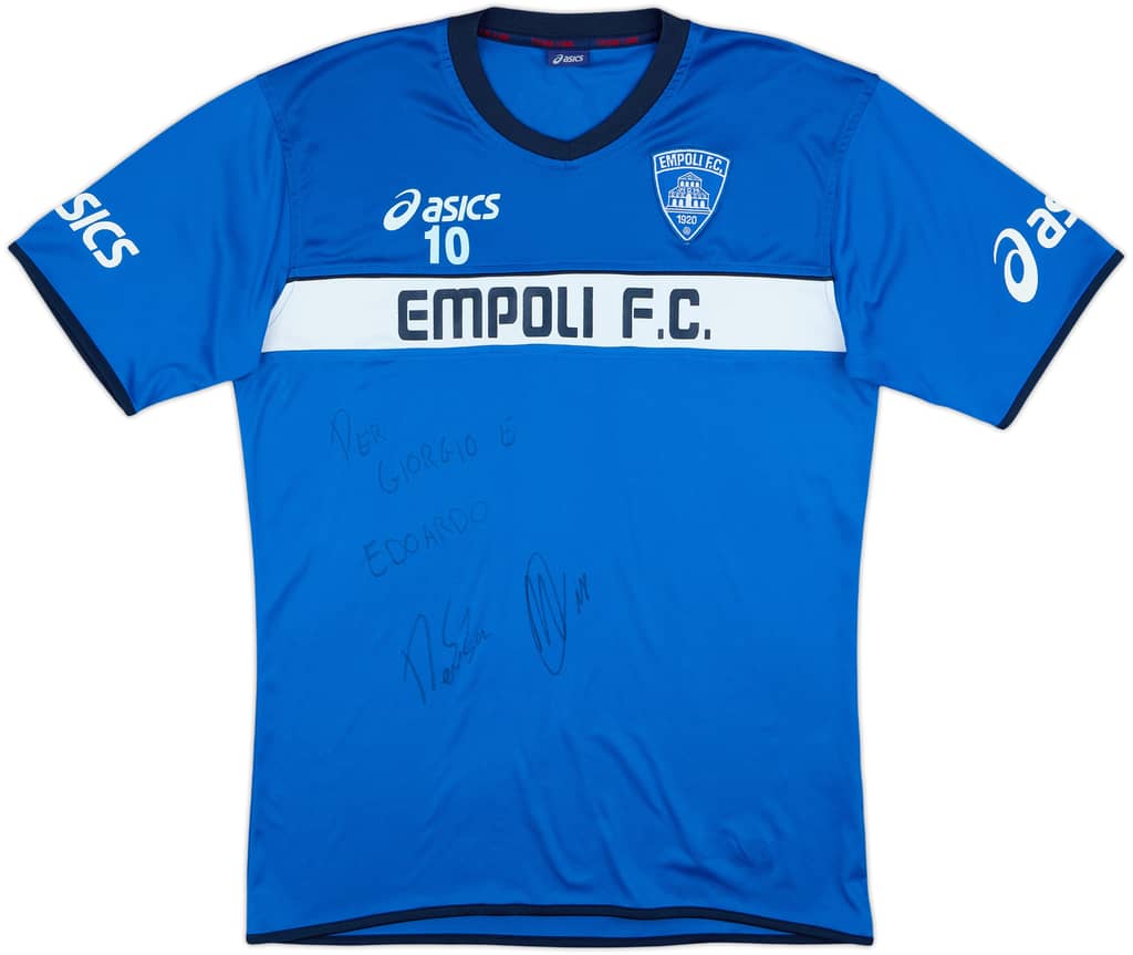 2010-11 Empoli Signed Player Issue Asics Training Shirt #10 - 8/10 - (L)
