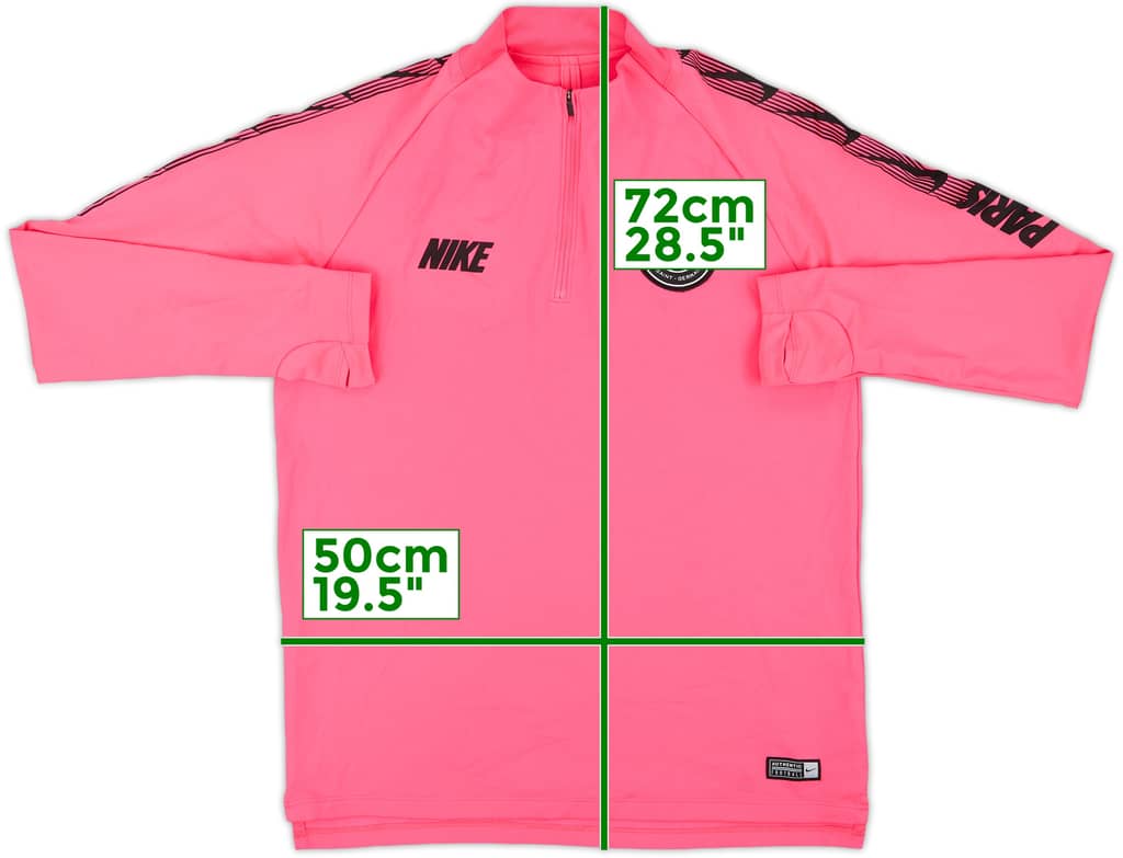 2019-20 Paris Saint-Germain Nike 1/4 Zip Drill Top - 7/10 - (M)