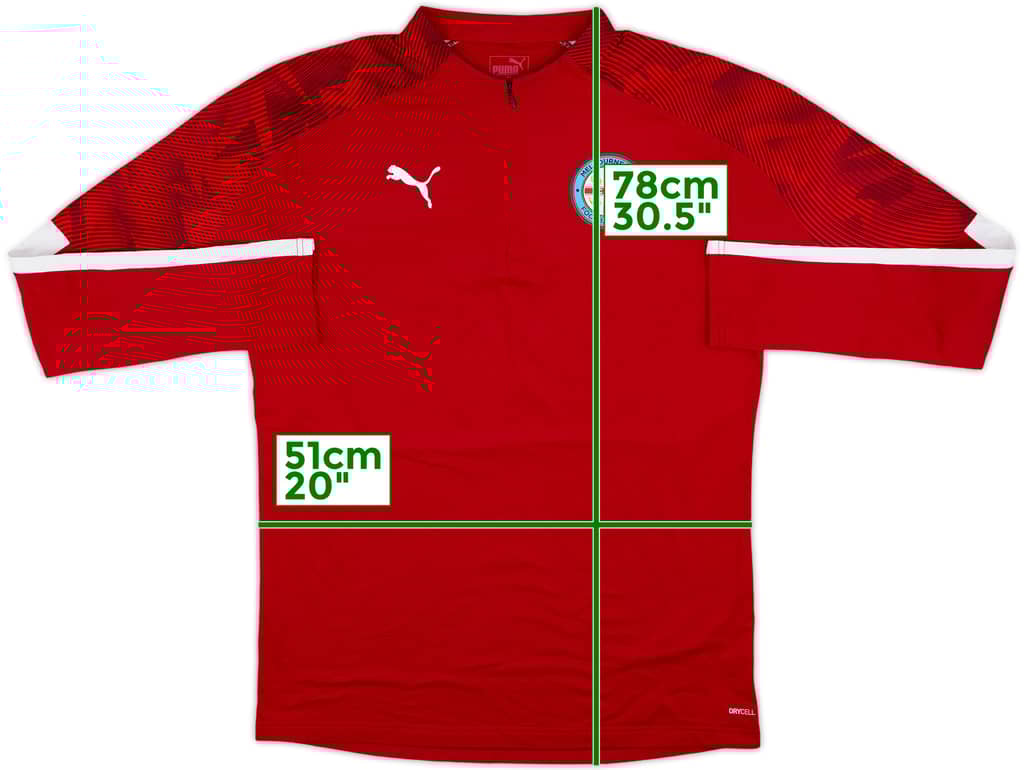 2018-19 Melbourne City 1/4 Zip Training Top - 8/10 - (L)