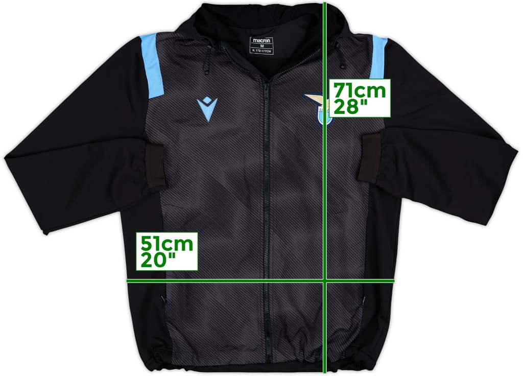 2020-21 Lazio Macron Hooded Track Jacket - 8/10 - (M)
