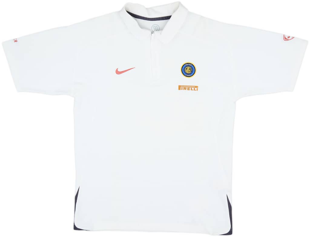 2005-06 Inter Milan Nike 1/4 Zip Polo Shirt - 6/10 - (M)