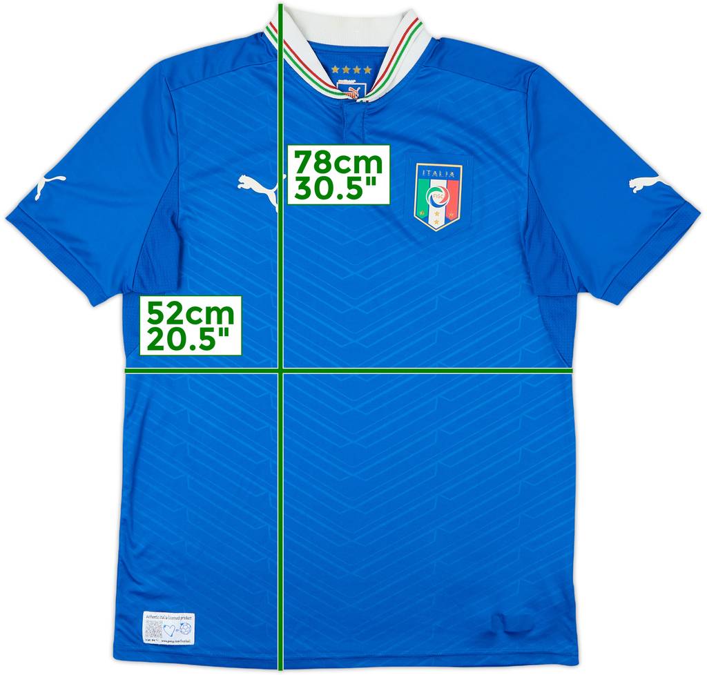 2012-13 Italy Home Shirt - 8/10 - (L)