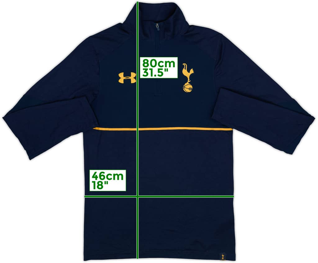 2016-17 Tottenham Under Armour 1/4 Zip Drill Top - 9/10 - (S)