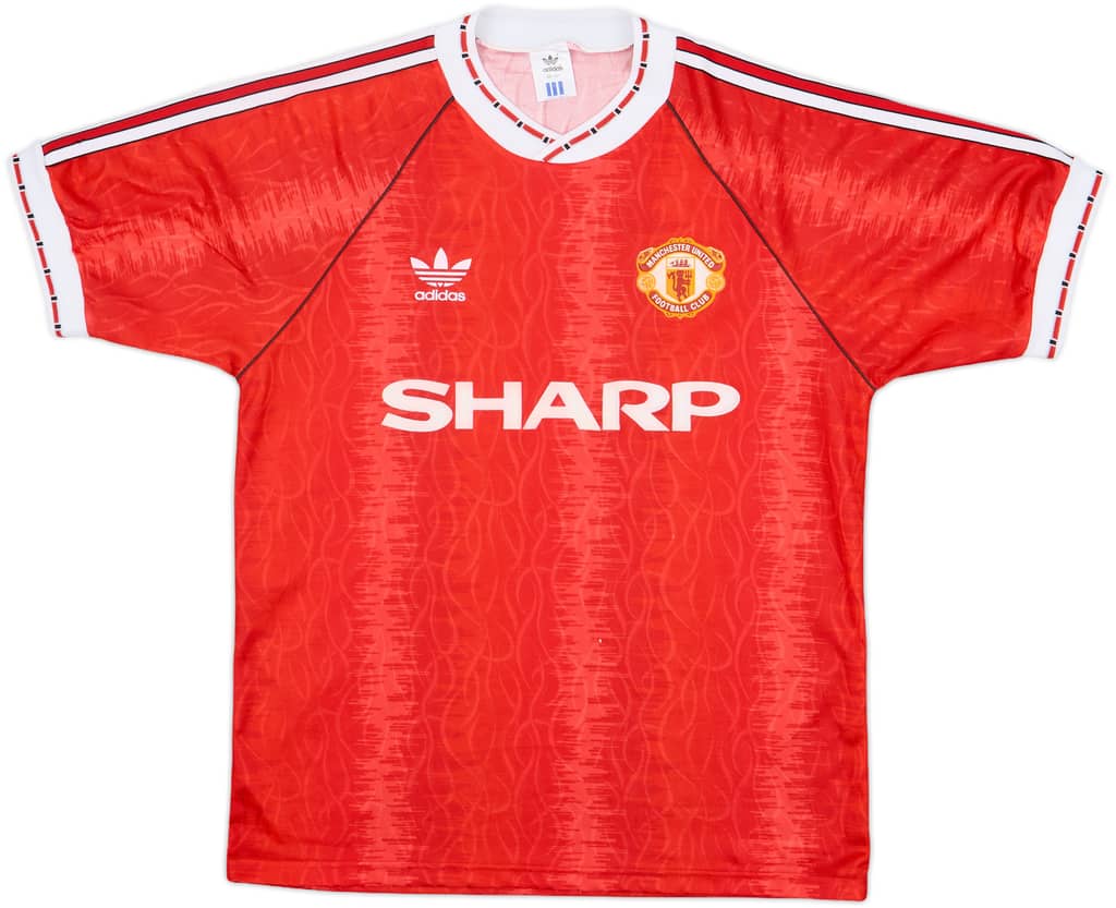 1990-92 Manchester United Home Shirt - 8/10 - (M)