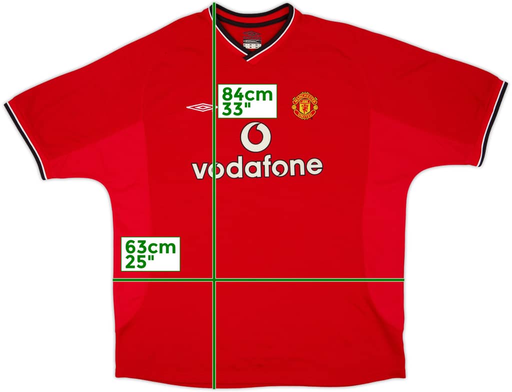 2000-02 Manchester United Home Shirt - 5/10 - (XXL)