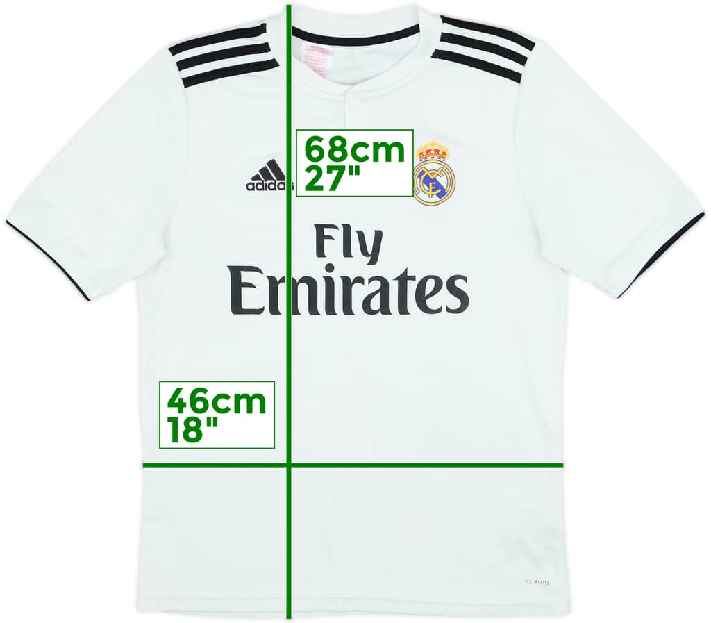 2018-19 Real Madrid Home Shirt - 7/10 - (XL.Boys)