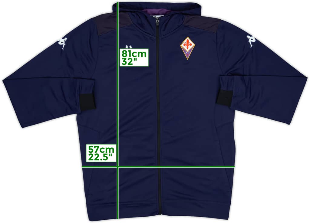 2020-21 Fiorentina Kappa Hooded Track Top - 8/10 - (XXL)