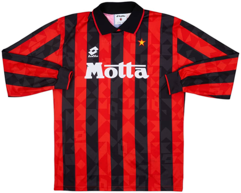 1993-94 AC Milan Home L/S Shirt - 8/10 - (L)