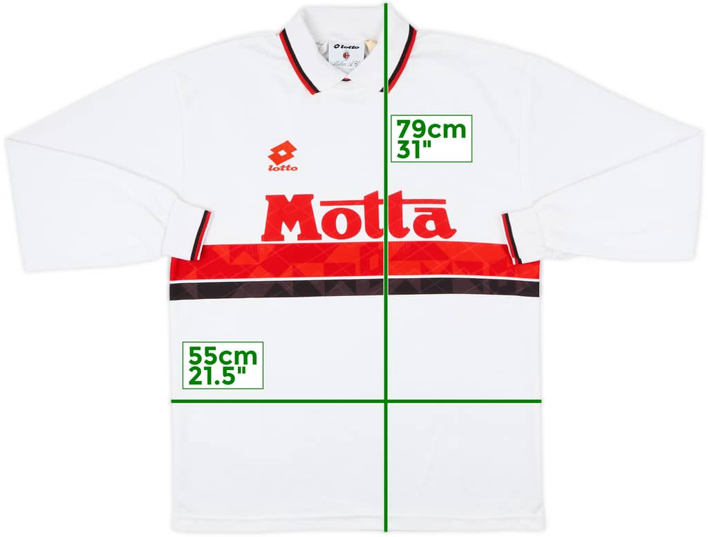 1993-94 AC Milan Away L/S Shirt - 8/10 - (L)