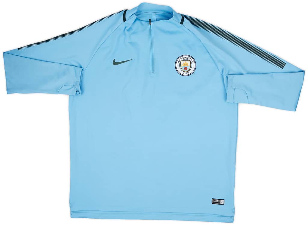 2018-19 Manchester City Nike 1/4 Zip Drill Top - 7/10 - (XL)