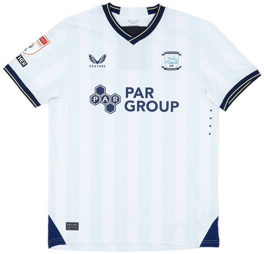 2023-24 Preston North End Match Issue Home Shirt O'Neill #39