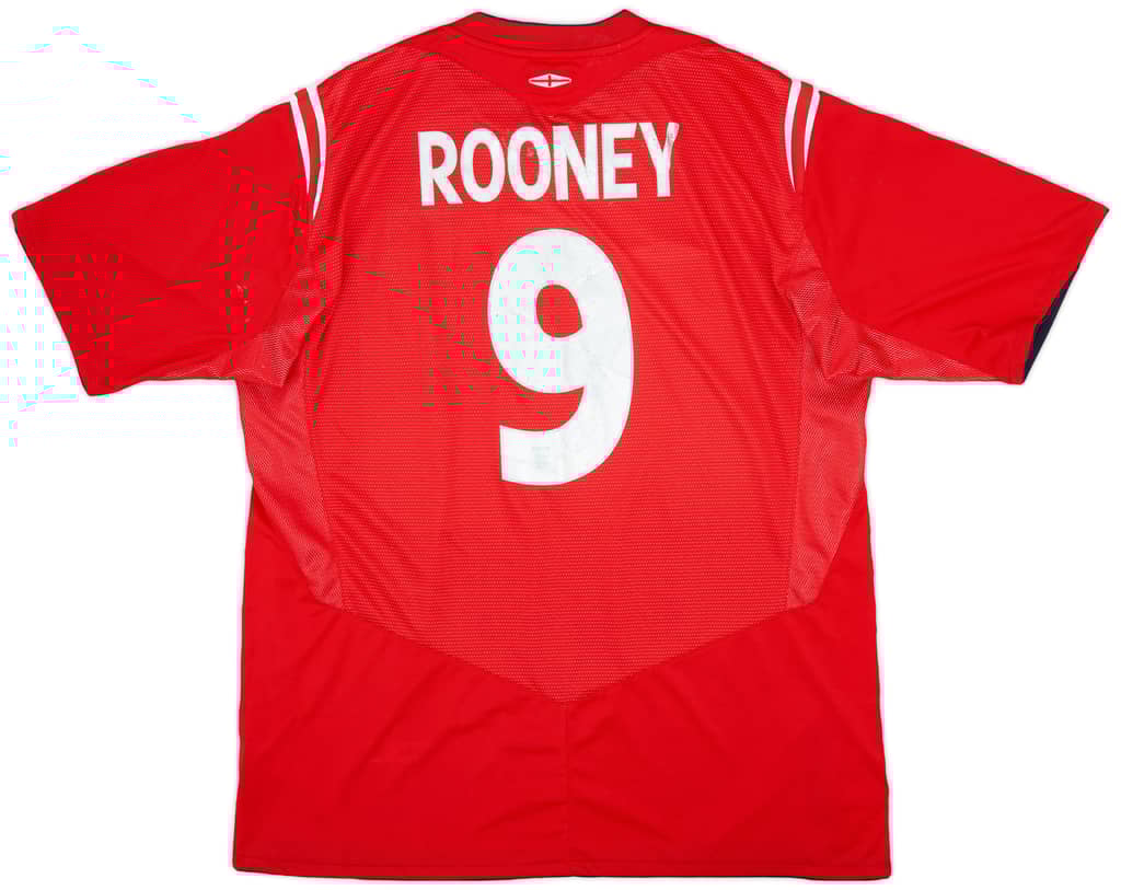 2004-06 England Away Shirt Rooney #9 - 5/10 - (XL)