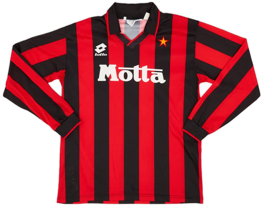 1993-94 AC Milan Home L/S Shirt - 9/10 - (S)
