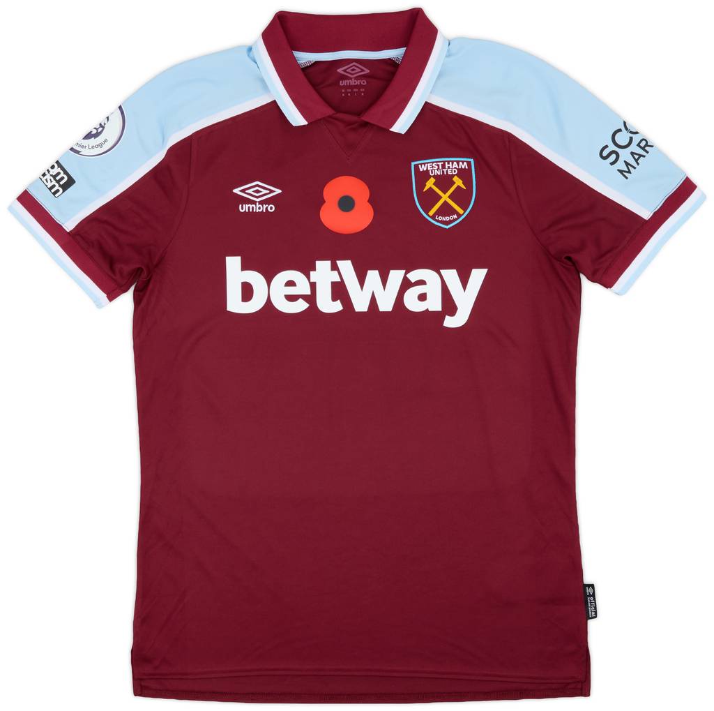 2021-22 West Ham Match Issue Home Shirt Vlasic #11