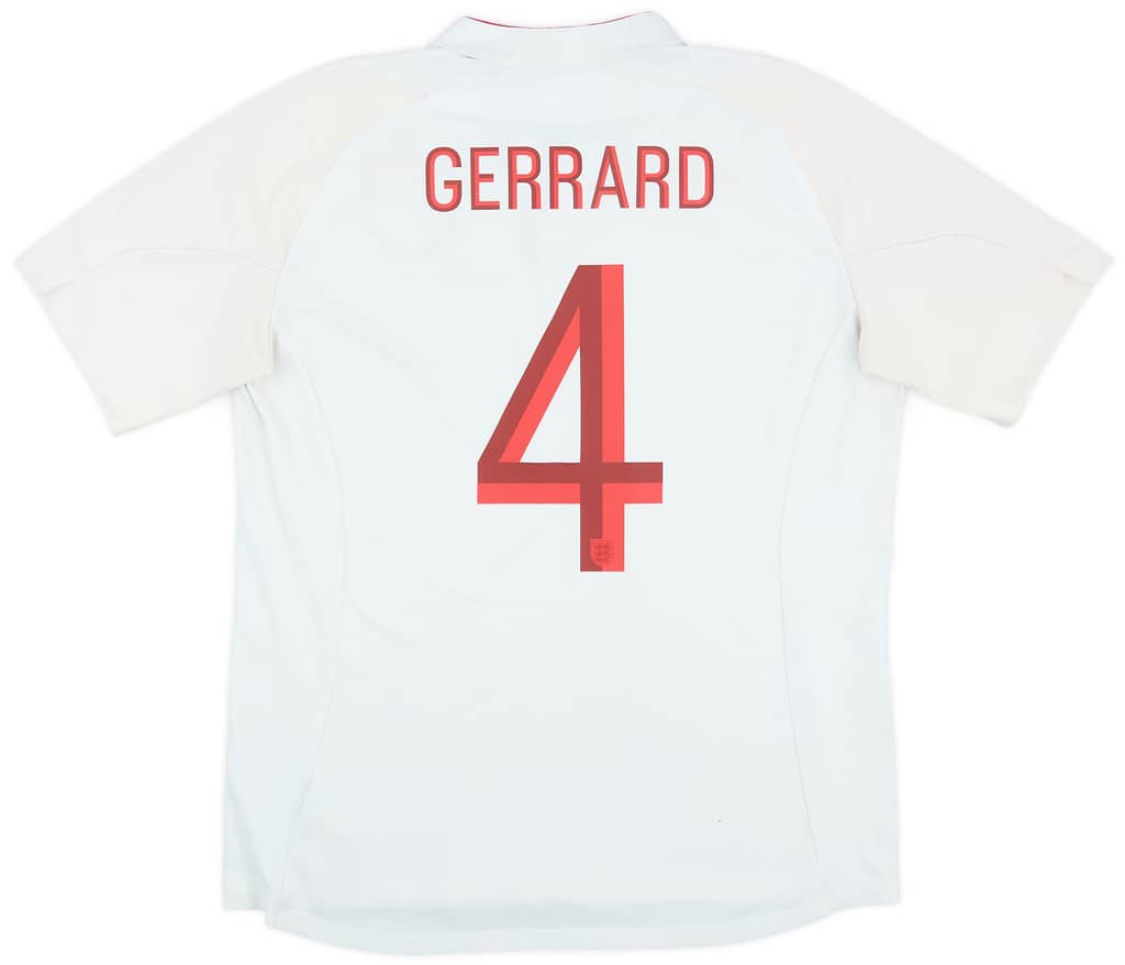 2012-13 England Home Shirt Gerrard #4 - 6/10 - (L)