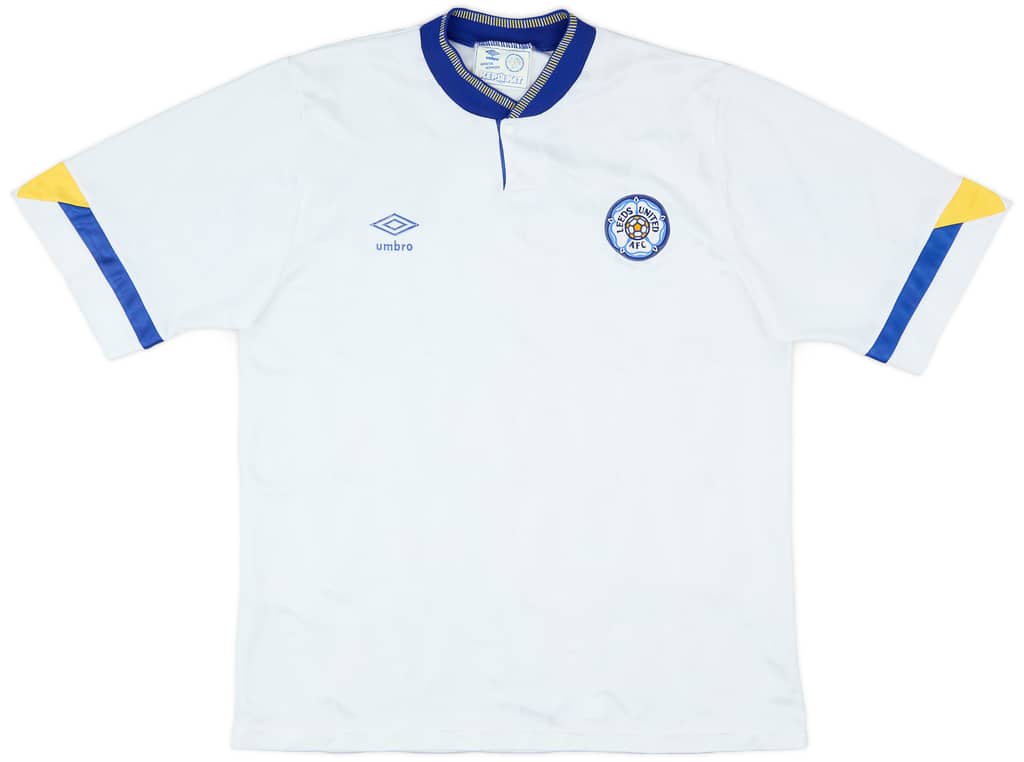 1990-91 Leeds United Home Shirt - 7/10 - (L)