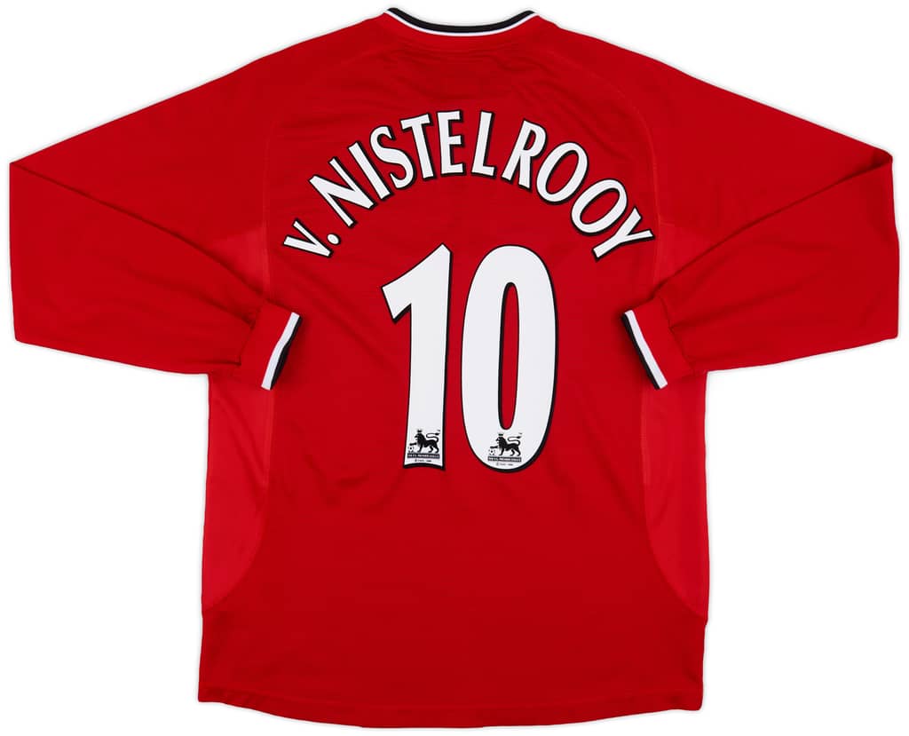 2000-02 Manchester United Home L/S Shirt V.Nistelrooy #10 - 9/10 - (L)