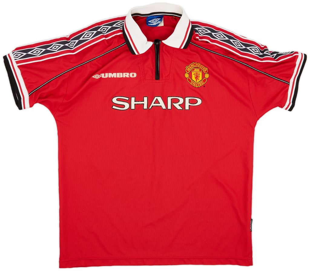 1998-00 Manchester United Home Shirt Solskjaer #20 - 8/10 - (XL)