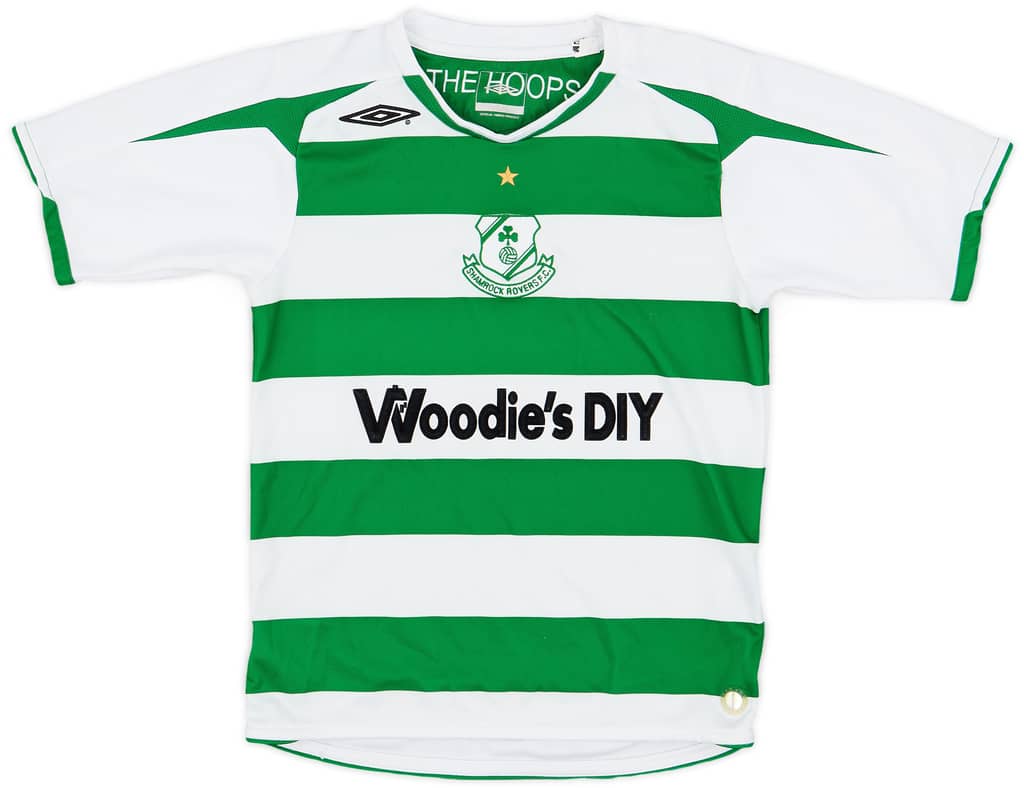 2007-09 Shamrock Rovers Home Shirt - 7/10 - (S.Boys)