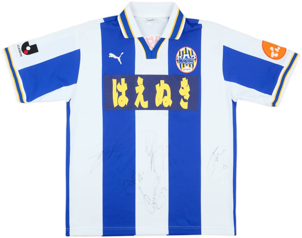 2000-02 Montedio Yamagata Squad Signed Home Shirt - 7/10 - (L)