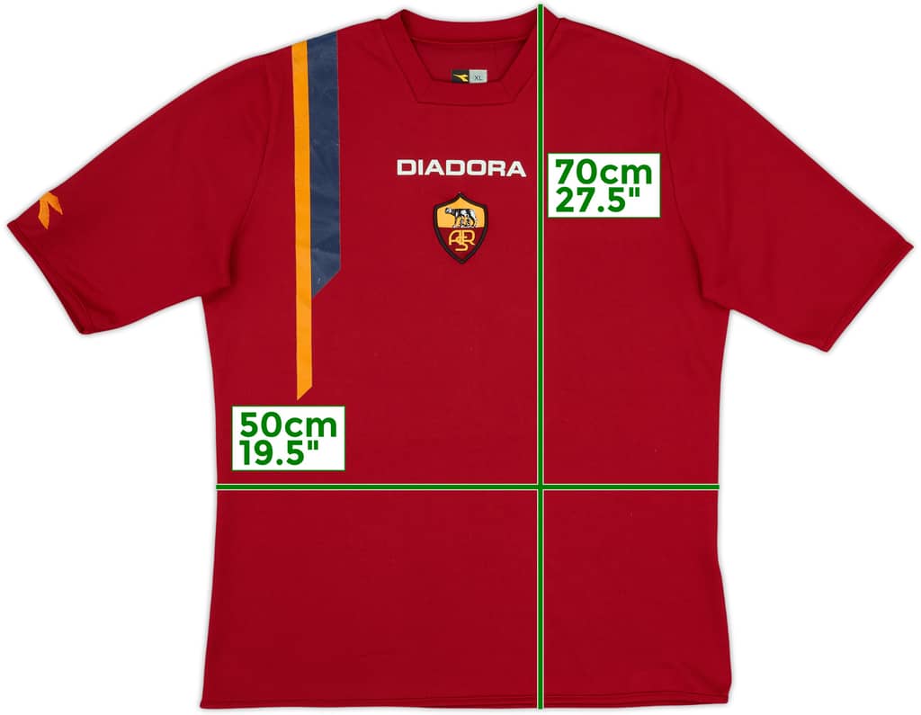 2005-06 Roma Diadora Training Shirt - 6/10 - (XL)