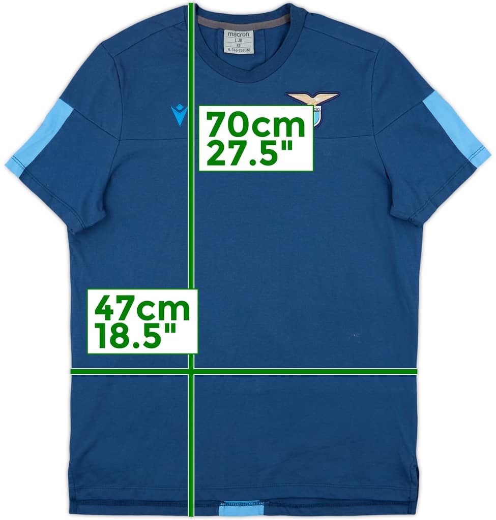 2019-20 Lazio Macron Cotton Tee - 8/10 - (13-14 Years)