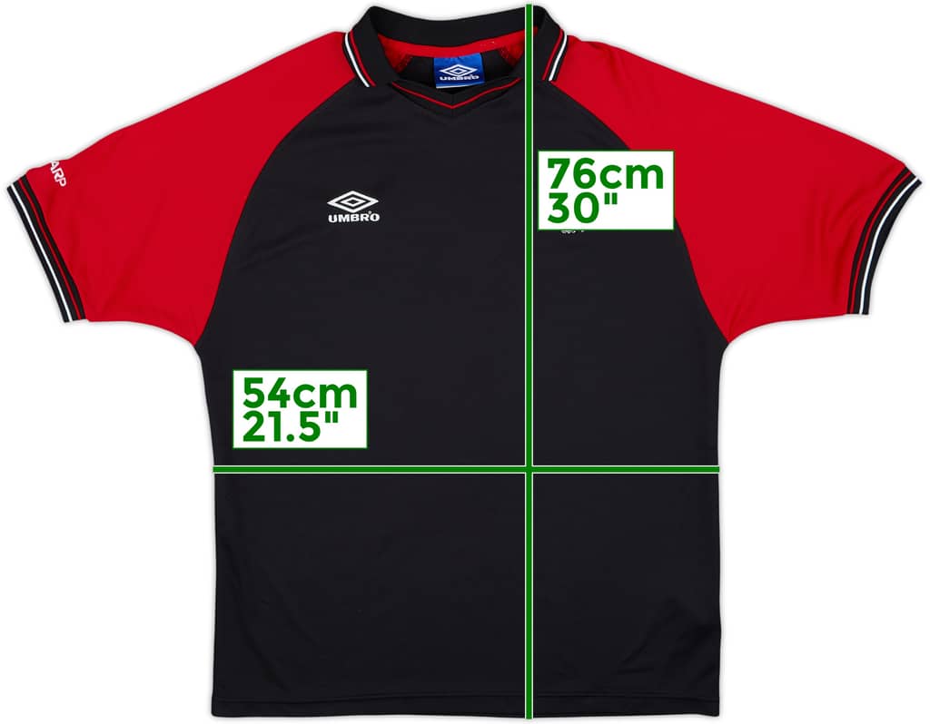 1998-99 Manchester United Umbro Training Shirt - 8/10 - (L)
