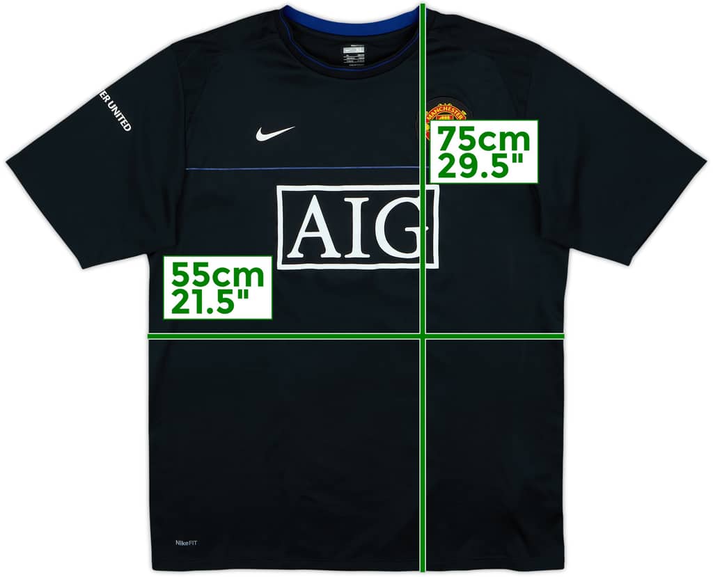 2008-09 Manchester United Nike Training Shirt - 9/10 - (XL)