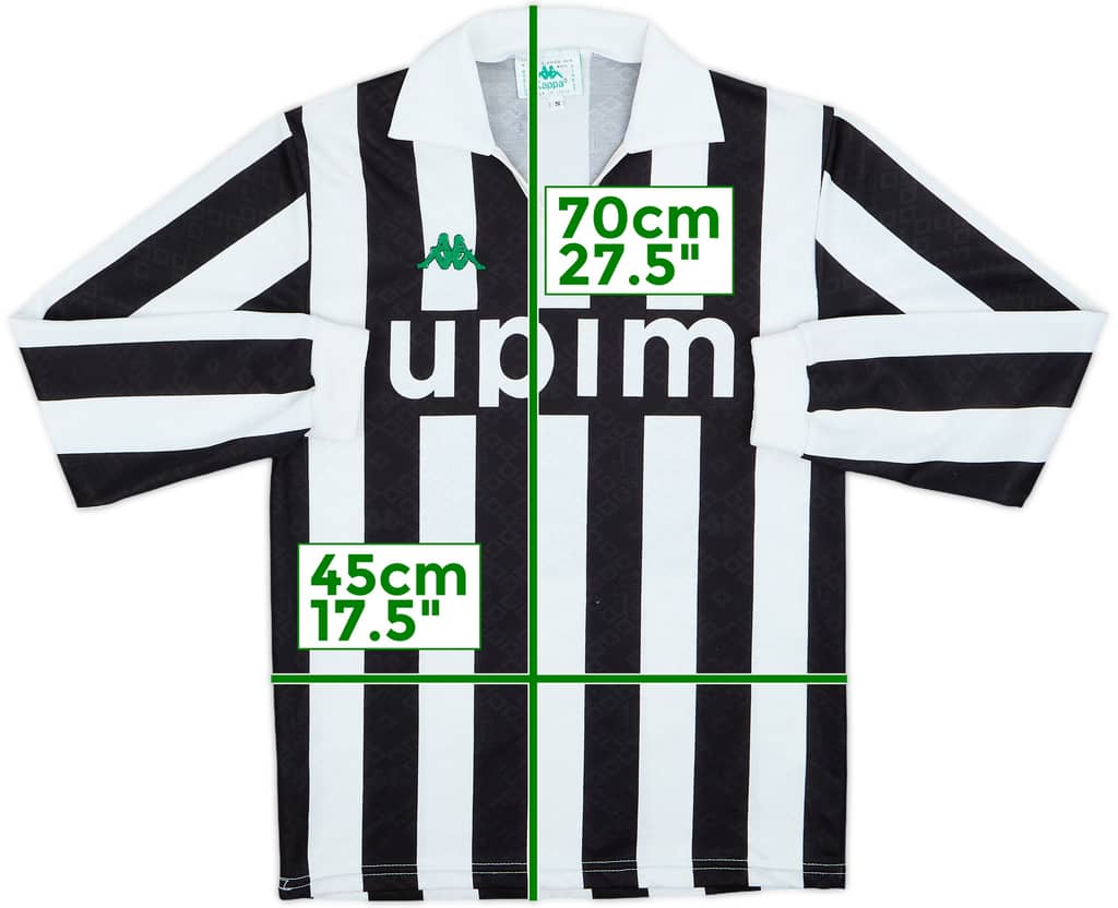 1991-92 Juventus Home L/S Shirt - 9/10 - (S)