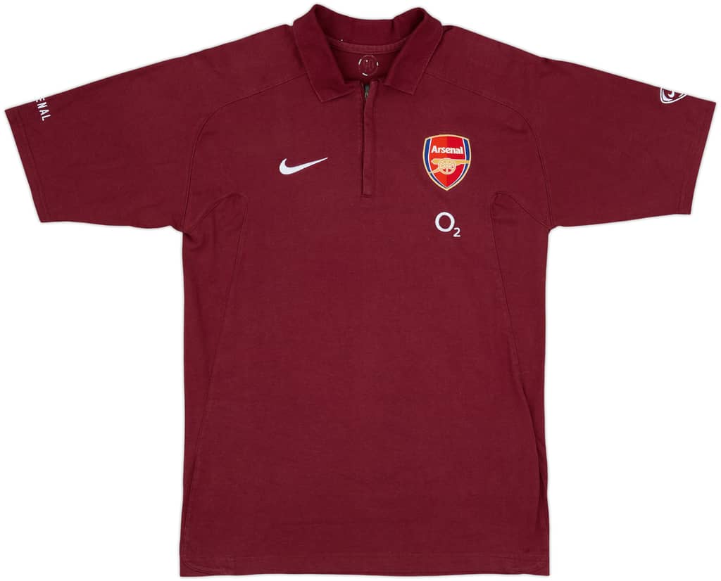 2005-06 Arsenal Nike 1/4 Zip Polo Shirt - 6/10 - (M)