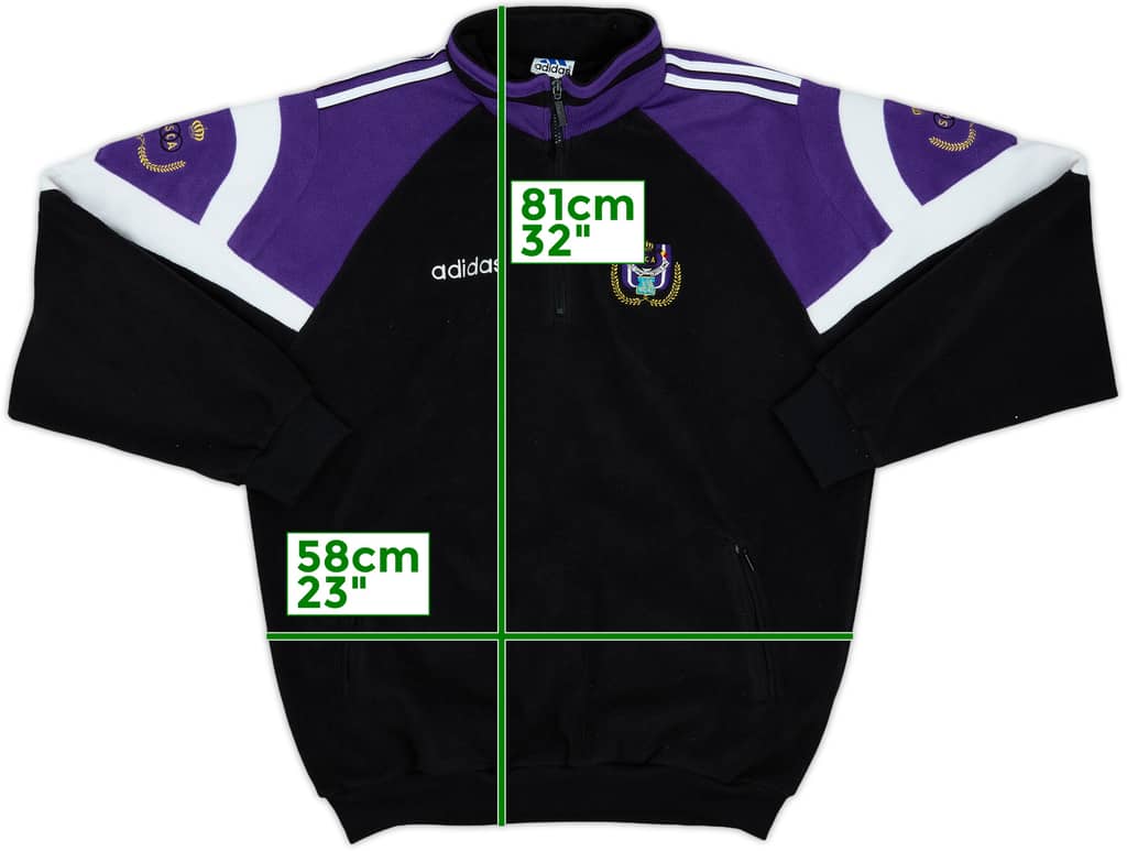 1997-98 Anderlecht adidas 1/4 Zip Fleece Jacket - 10/10 - (L)