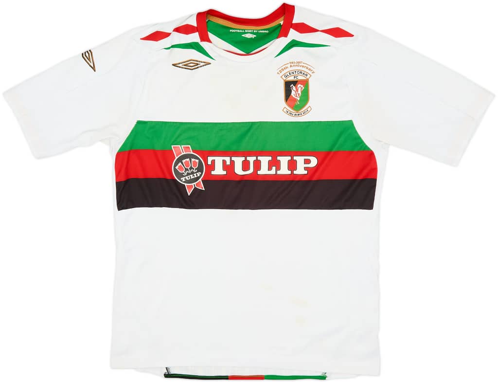 2007-08 Glentoran '125th Anniversary' Home Shirt Leeman #5 - 6/10 - (L)