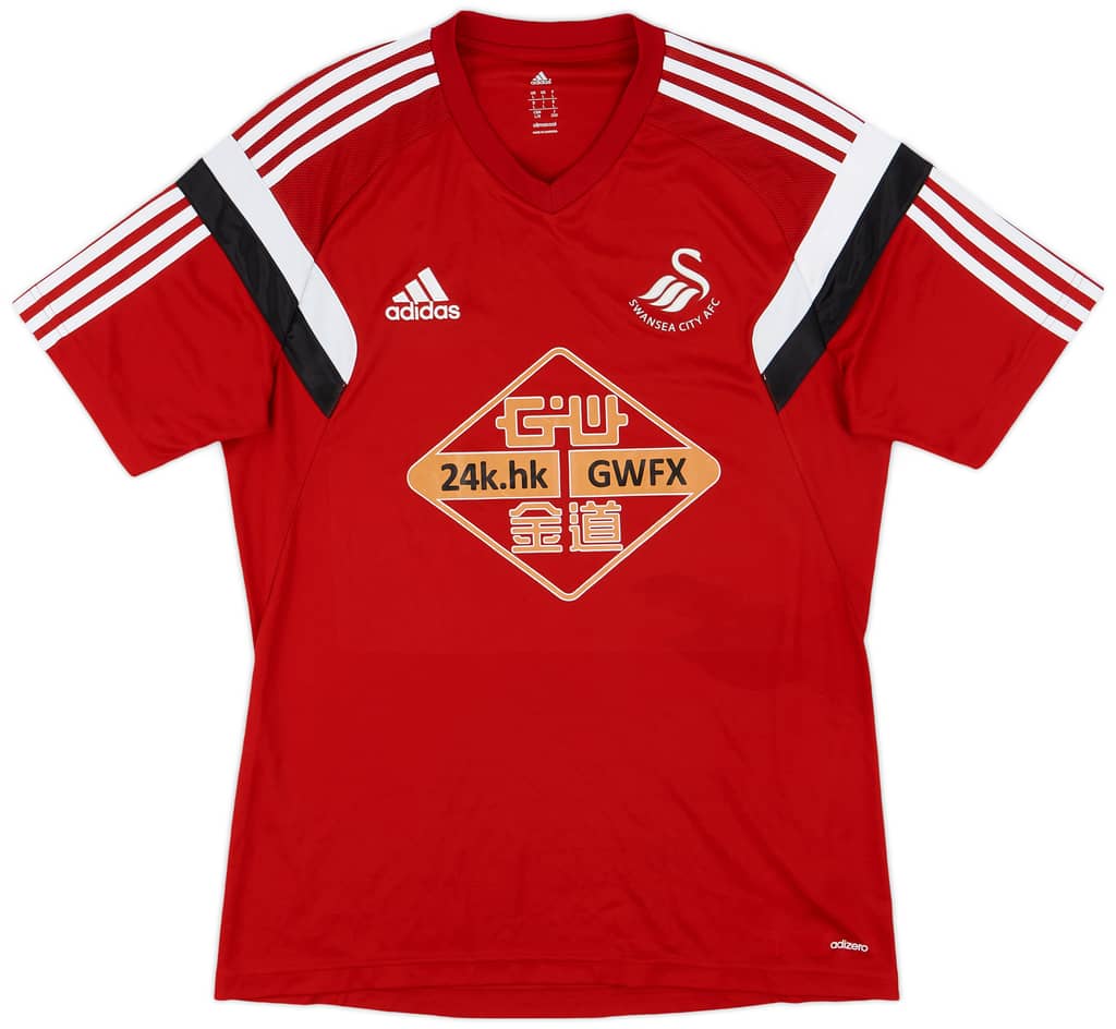 2014-15 Swansea adidas Training Shirt - 9/10 - (L)
