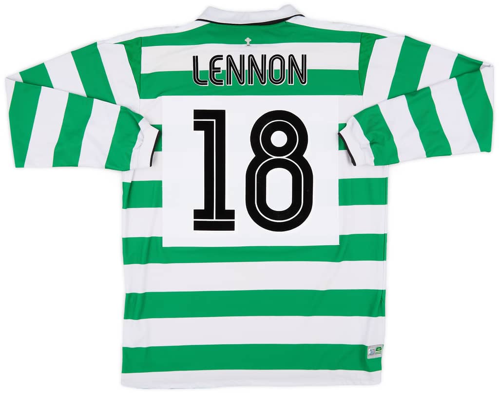 2004-05 Celtic Home L/S Shirt Lennon #18 - 7/10 - (L)