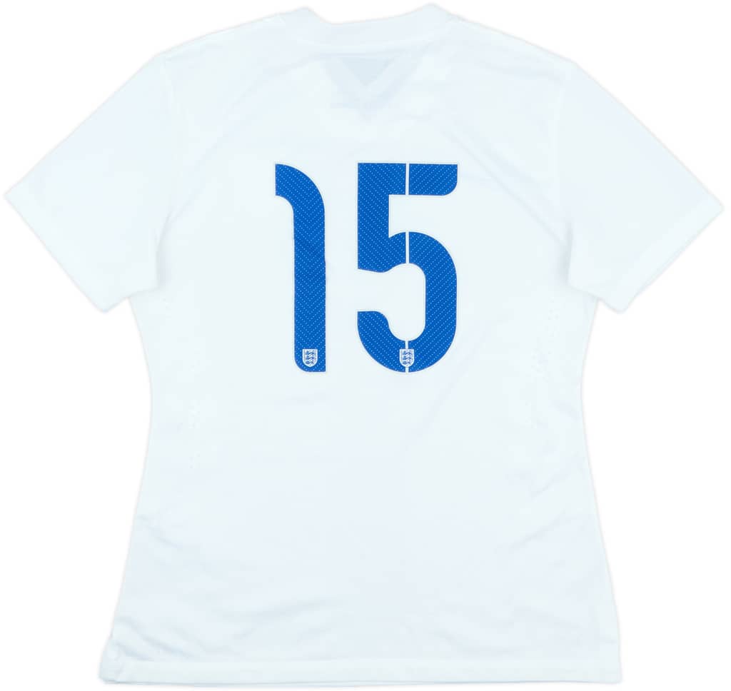 2014 England Women Match Issue Home Shirt #15