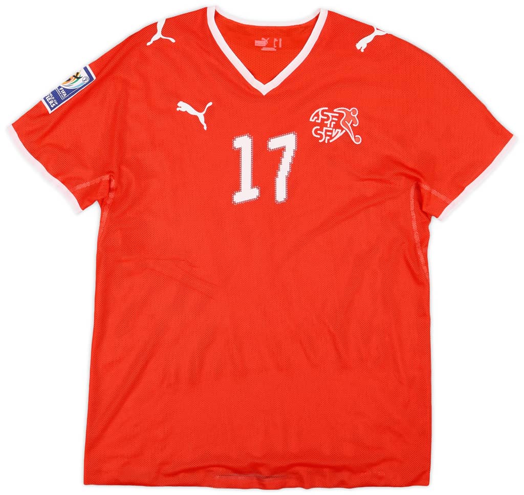 2008-10 Switzerland Match Issue World Cup Qualifiers Home Shirt Spycher #17